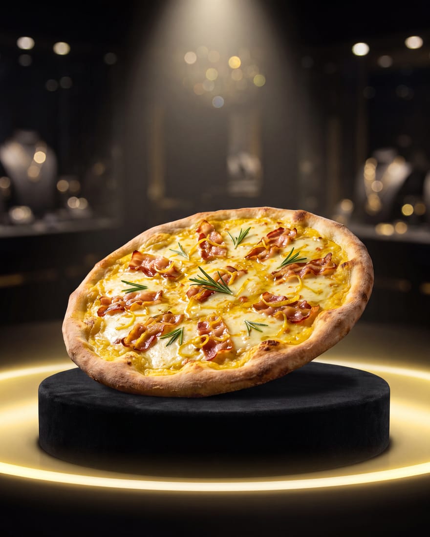 Citrino — pizza DIAMANTI de edición limitada presentada como gema rara en vitrina de joyería